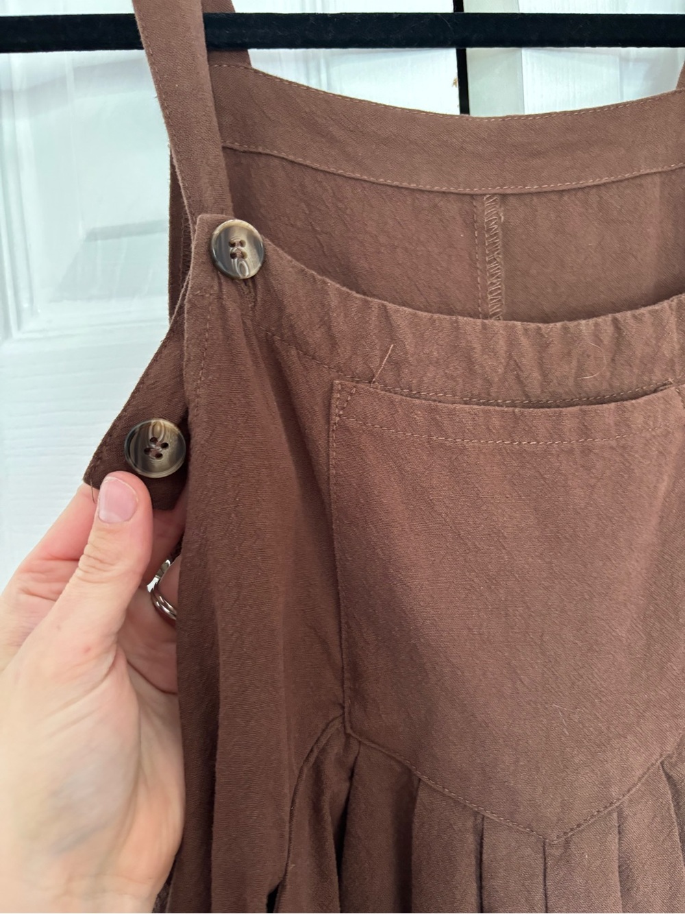 Women's Brown Wide-Leg Jumpsuit - Picture 5 of 5